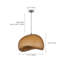 Luminaire suspendu en polyester 1 lumière brun-145249592