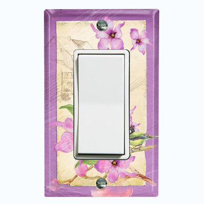Plaque murale berçante à fleurs avec oiseaux