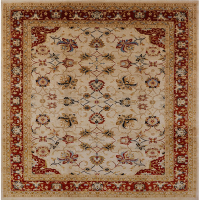 Tapis brun / rouge Swening
