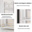 Étagère à 4 niveaux pour bibliothèque intérieure en bois rustique avec structure en métal, support de rangement rustique avec tablettes ouvertes pour le salon, la chambre à coucher et le balcon (blanc)