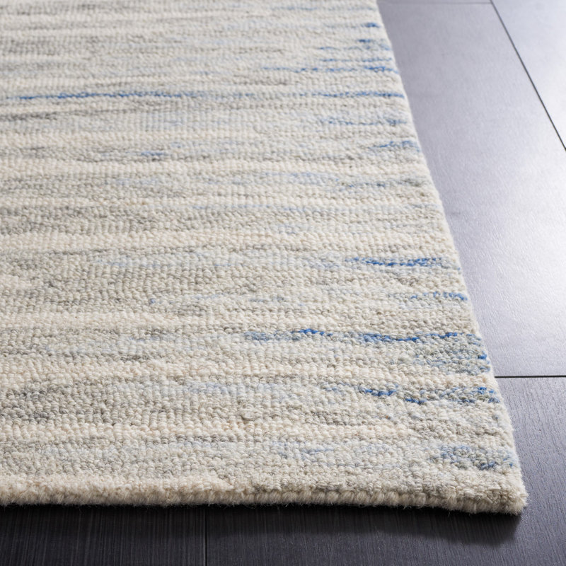 Abstract Hand Tufted Wool Abstract Rug, Rectangle 4' x 6'