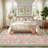 Washable Area Rug, 9x12 Floral Soft Rug for Living Room, Non Slip Low Pile Carpet for Living Room, Bedroom, Dining Room, Pink-520934202-520934200