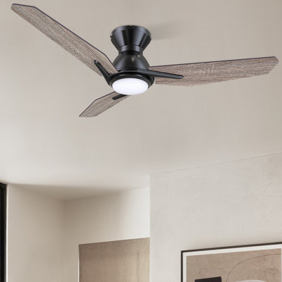 Ventilateur de plafond intelligent 48 po à 3 pales avec lumière Amontae