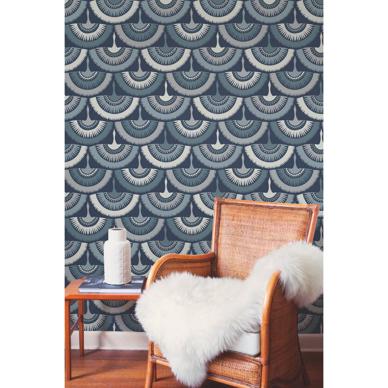 Abstract Double Roll, Blue