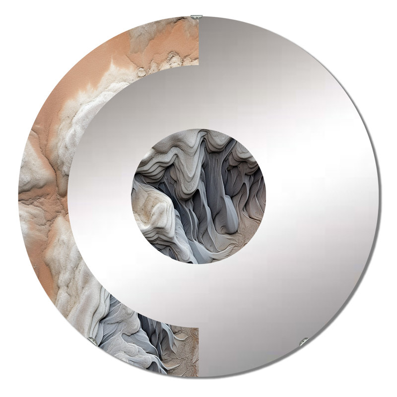 Swanfield - Miroir mural demi-cercle, 23,6 po x 23,6 po