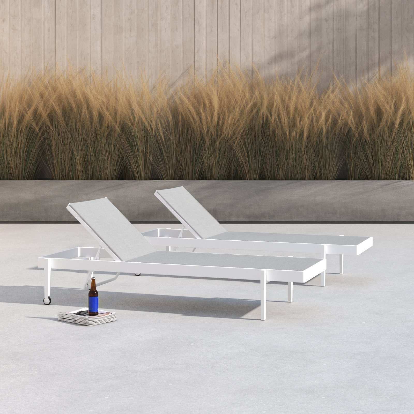 Charleston Outdoor Patio Aluminum Chaise Lounge Chair