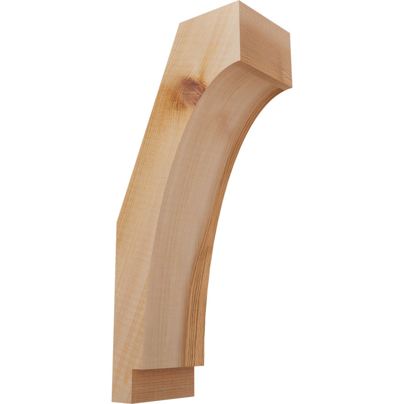 Attelle impériale du genou, Cèdre rouge, Lisse, H 14 po x l 3,5 po x P 6 po