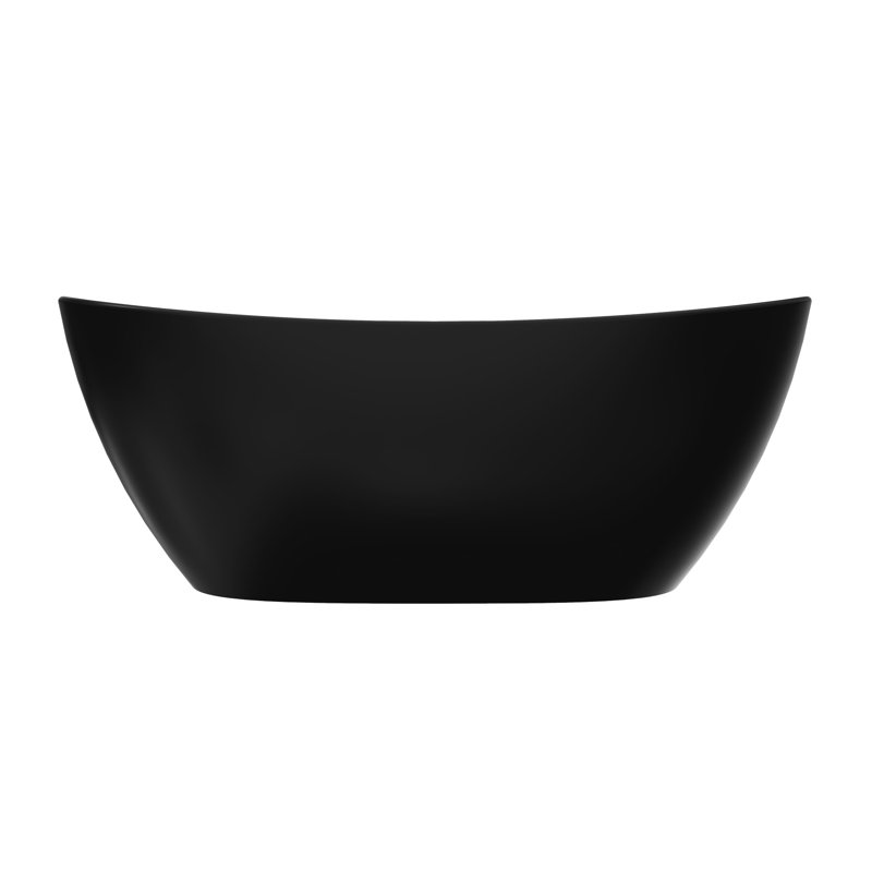 65 Inch Freestanding Bathtub With Solid Surface, Black Matte, Ergonomic For A Relaxing And Comfortable Bath Surface Bathtub, Color, Luxury Bathroom Ambiance