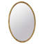 Miroir d'entrée à cadre ovale en bois - chic et accrocheur 24 po x 36 po pour décor de cheminée