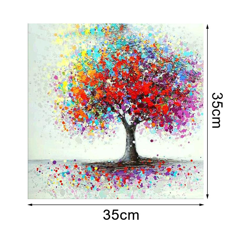 Colourful Tree - No Frame Painting on Canvas