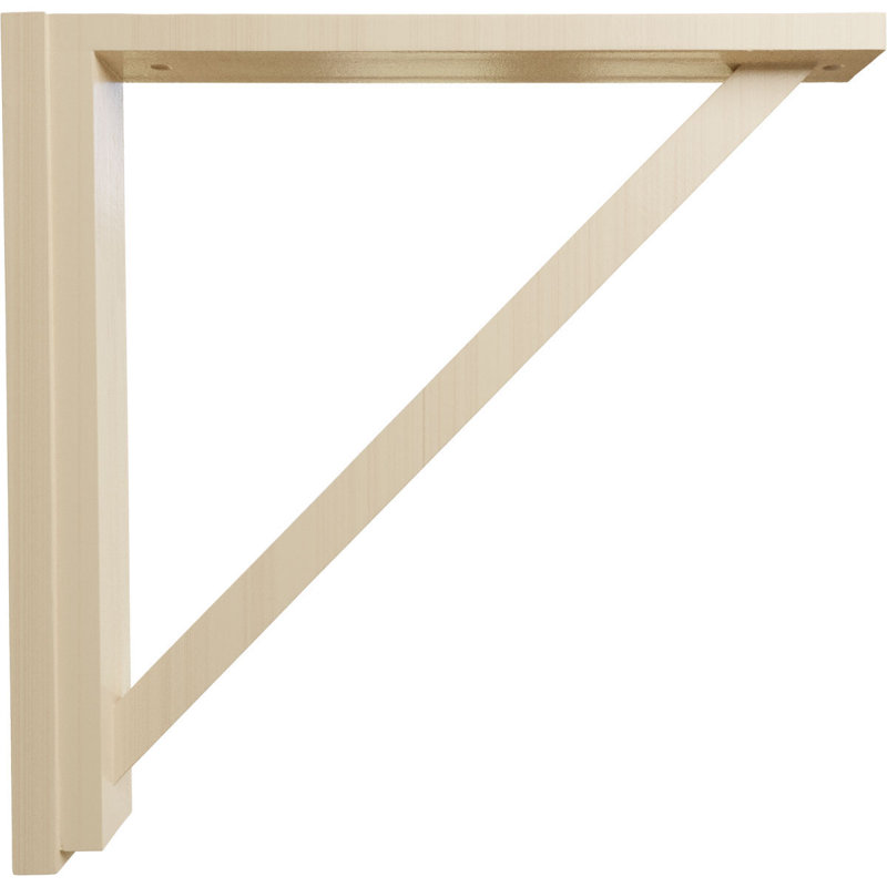 Traditional Rubberwood Shelf Bracket in Natural Finish