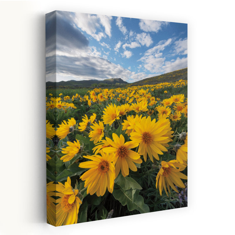 250422 85697 Art contemporain abstrait paysage de fleurs, H 24 po x l 16 po