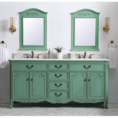 Ensemble de meuble-lavabo double 60 po Angelique