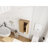 24 Inch Wall-Mounted Side Cabinet Combination, 2-Soft Closing Door, Suitable For Small Bathroom, Study, Storage Room, Original Oak (KD-Packing)