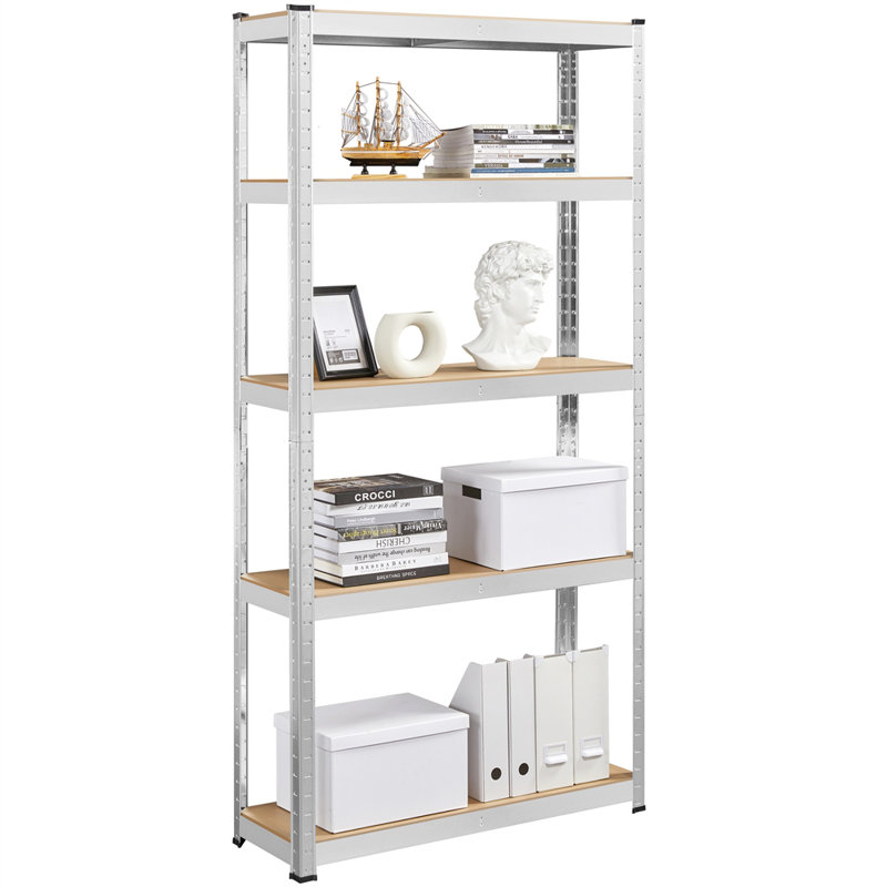 Color 90cm W Steel Storage Rack, Silver