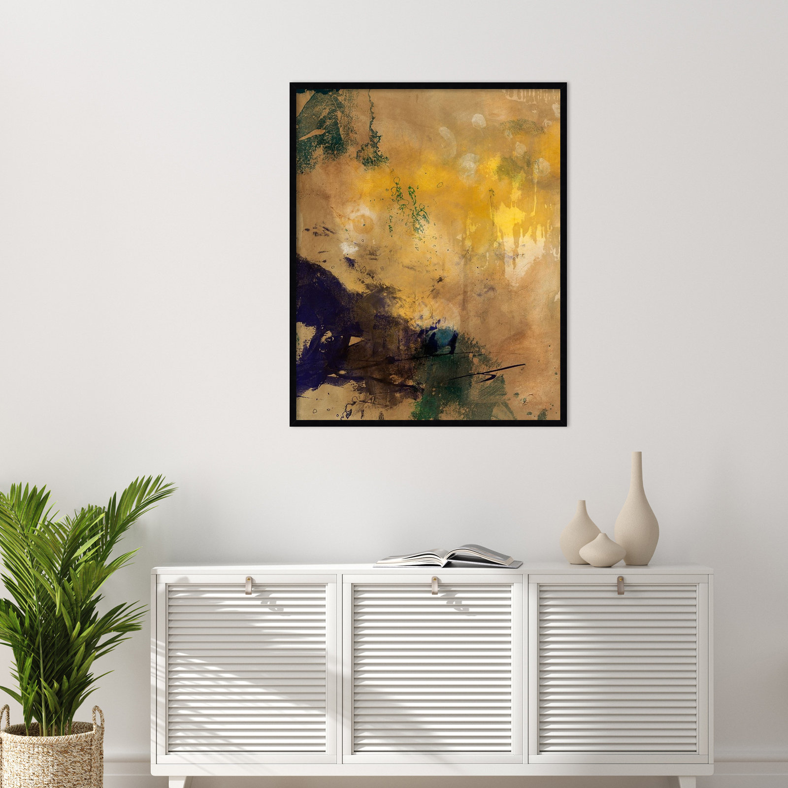 Flagler "Amber Haze II" Print, 41" H x 33" W, Black