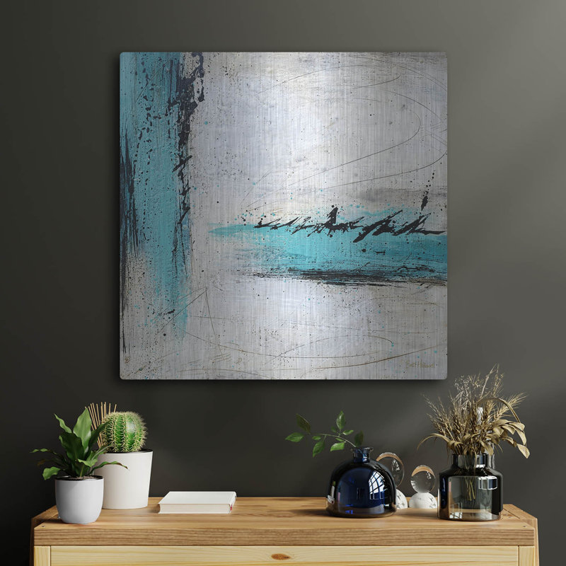 Art mural, "Chassing Waterfalls" par Britt Hallowell, H 24 po x l 24 po