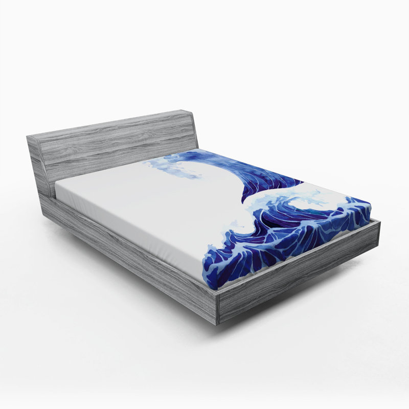 Microfiber Abstract Fitted Sheet, Queen Fitted Sheet