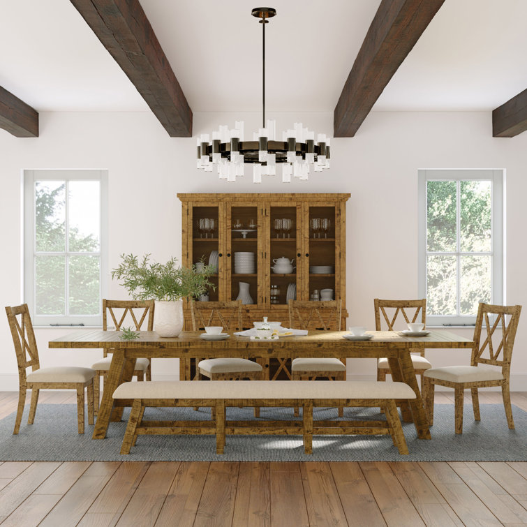 Telluride 8 - Piece Extendable Solid Wood Trestle Dining Set