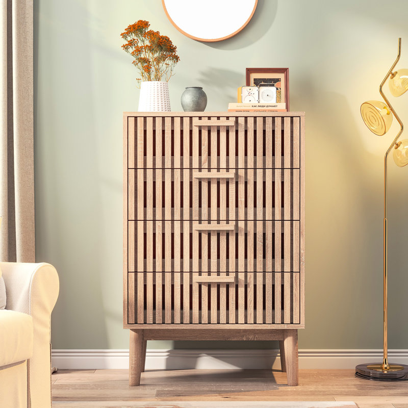 Solid Wood Rectangle Accent Chest, 91cm H x 60cm W x 34cm D, Natural