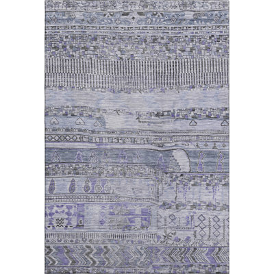 Premium Machine Washable Ashington AMF1835 Stripes Rug