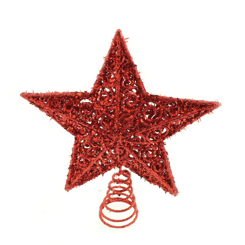 20cm Astrology & Stars Tree Topper, Red