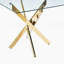 Square Dining Table,Glass Dining Table,Square 90X90x75cm,Golden Leg,Glass Table Top-1578669013