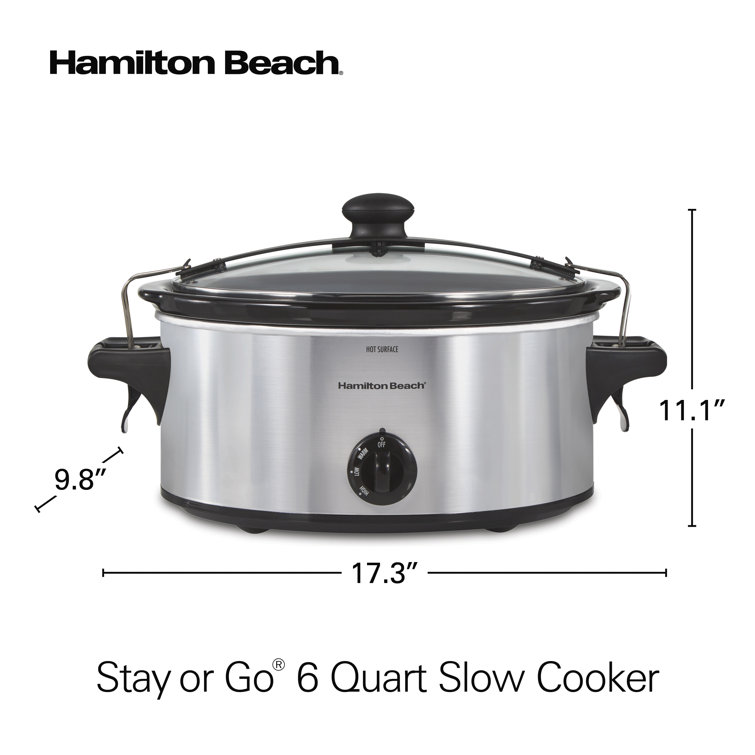 Hamilton Beach Silver 7 Quart Stay or Go Portable Slow Cooker - Bed Bath &  Beyond - 6075085