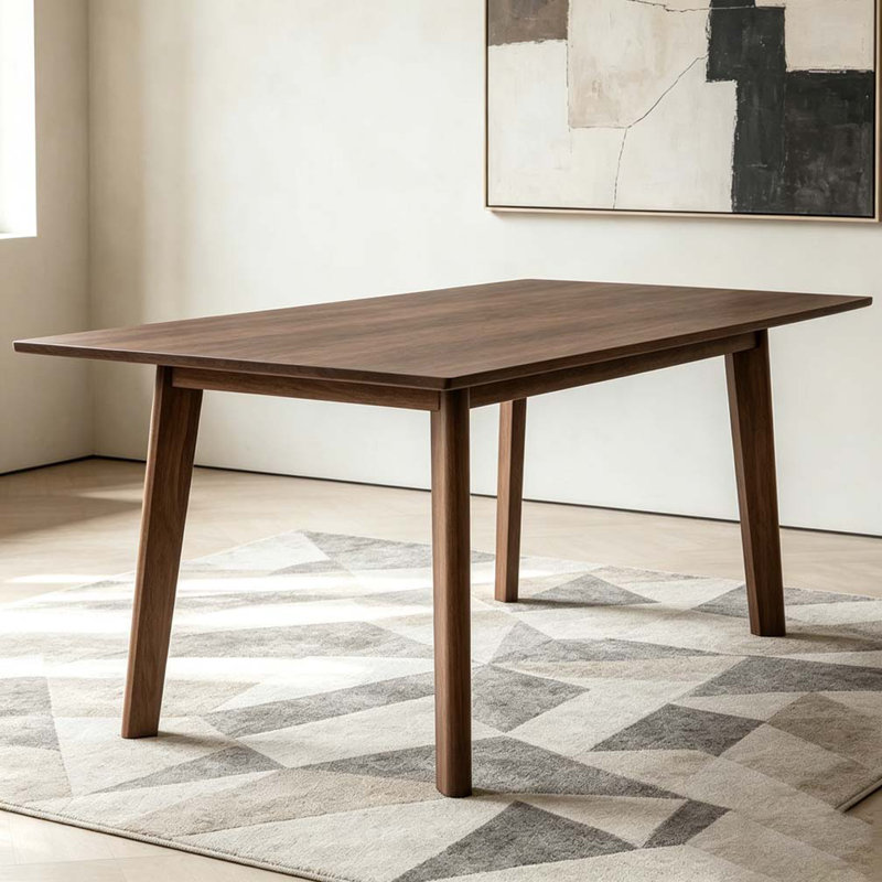 60" Rustic Farmhouse Dining Table, Walnut