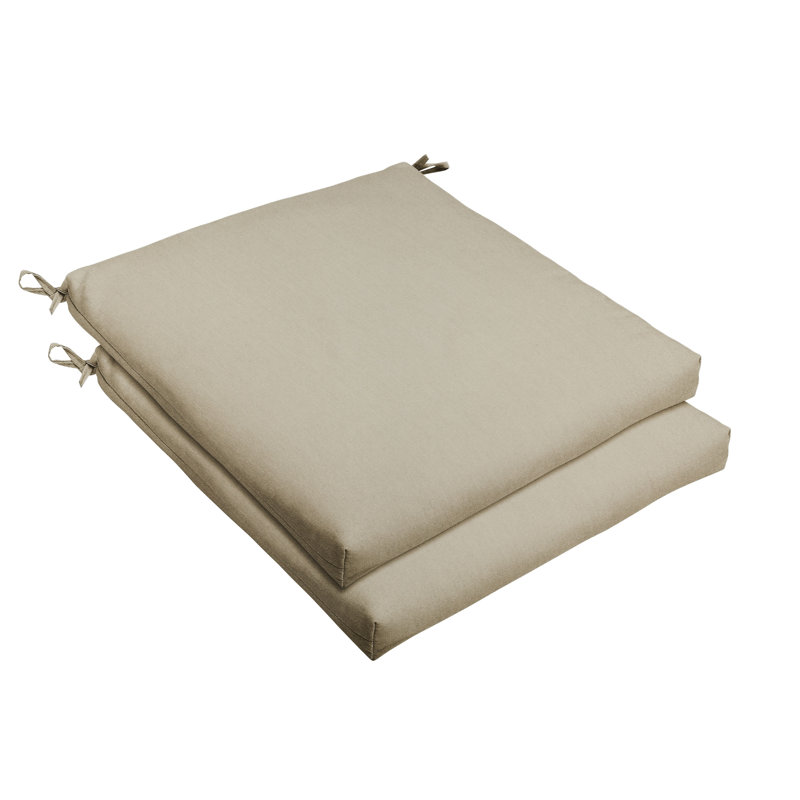 Outdoor 2.5'' Dining Chair Seat Cushion, Fresco Tan, 2.5" H x 19" W x 19" D