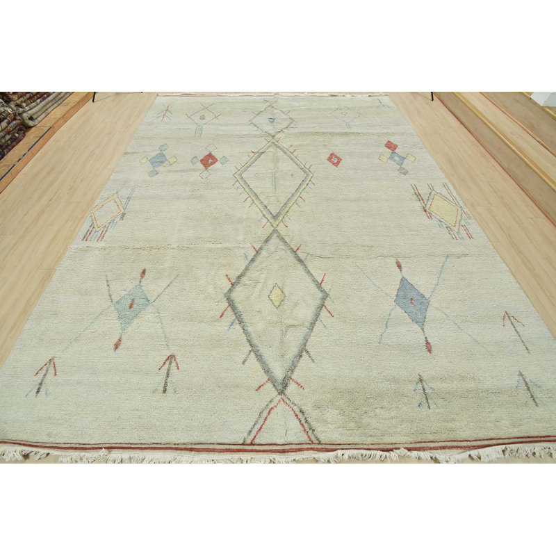 Hand Knotted Wool Moroccan Indoor Rug