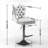 Swivel Velvet Barstools,Adjustable 25-33"Height,Modern Upholstered With 17.7" Base,Tufted Buttons&Diamond Pleating,Sponge&Spring Seat-1239696083-1239696081