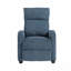 Fauteuil inclinable moderne en velours côtelé bleu doux - structure en bois massif, meubles de salon-804389749