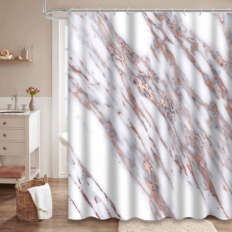 Rideau de douche Marble Rose, L 72 po x l 72 po