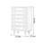 Sturdy Solid Wood 6-drawer Storage Cabinet
