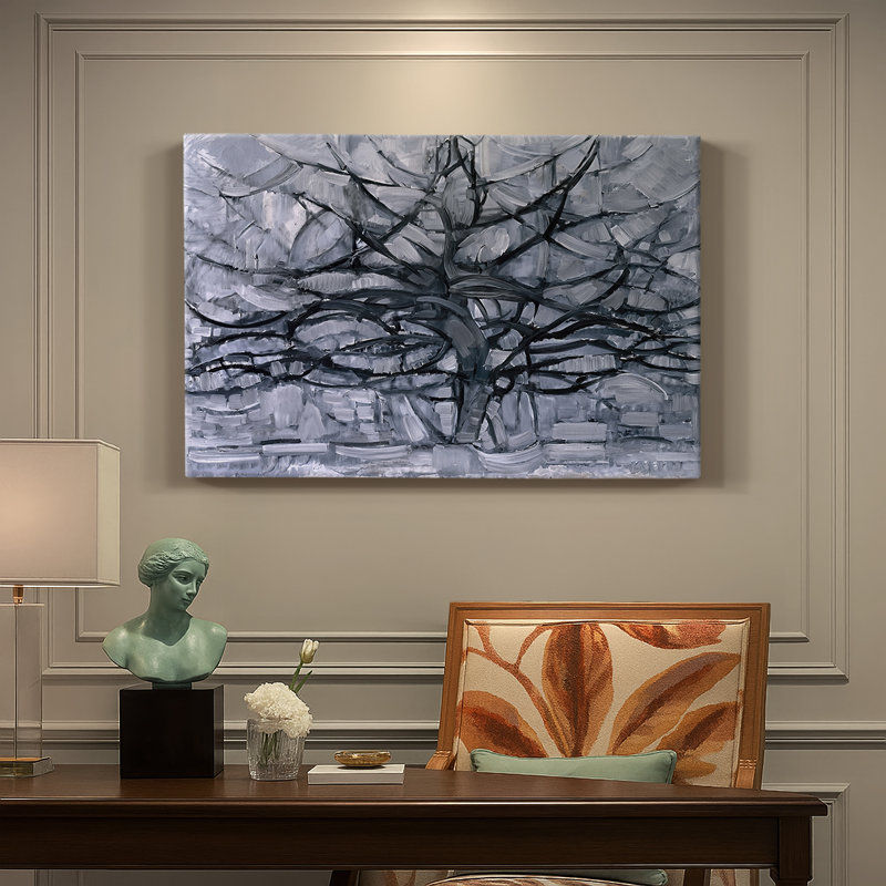 L'arbre gris - Piet Mondrian - Toile tendue avec châssis - 1970