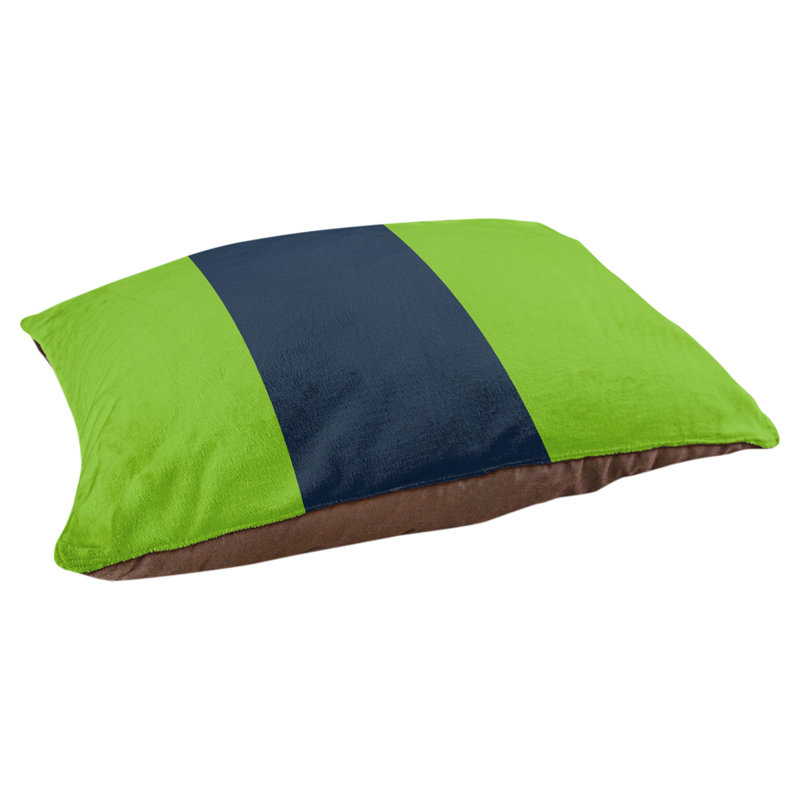 Coussin Minnesota, Vert aurore / bleu minuit / vert aurore, Grand (l 40 po x P 30 po x H 14 po)