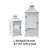 Decorative Lantern Set Of 2, Classic Cut Out Details And Glass Panels, White