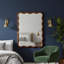 Wavy Rectangle Solid Wood Decorative Wall Mirror For Bedroom And Bathroom | Gift Idea-1549318111-1549318080