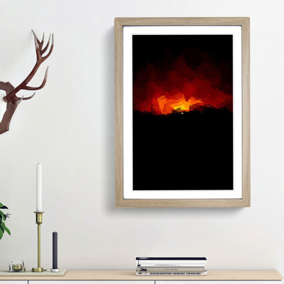 Striking Sunset in Abstract - Framed Print