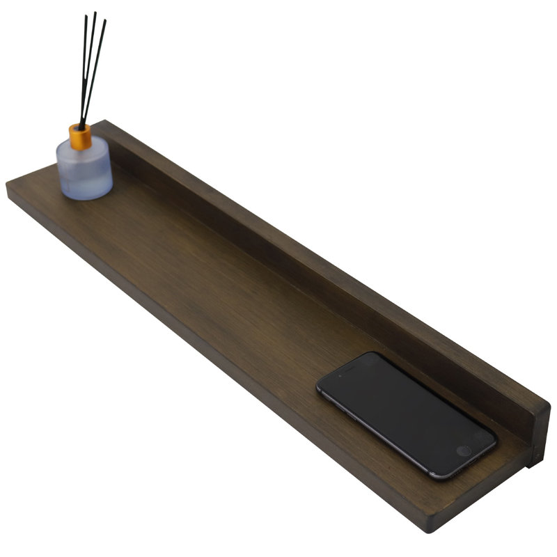 Floating Shelf, 3" H x 23.5" W x 5" D, Rustic Wood