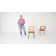 Bodnar Ratten Back Tufted PU  Upholstered Dining Side Chair
