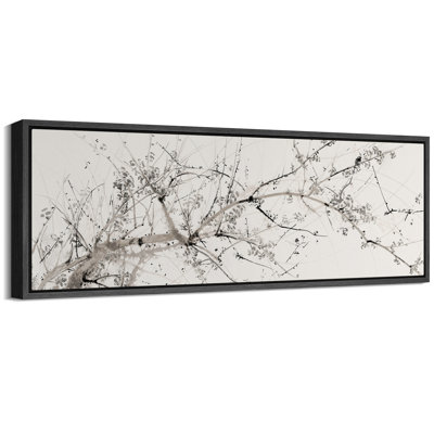 «Chinoiserie», encre minimaliste antique, décoration rétro, très grand, reproduction d'art, art mural, chambre à coucher