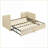 Twin Size Upholstered Daybed with Pop-Up Trundle, Beige - Plywood Frame for Guest Room &amp; Multi-Functional Spaces