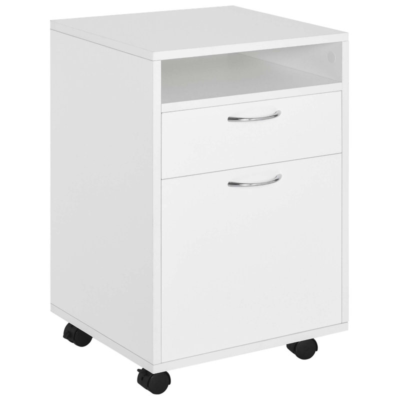 Mobile Storage Cabinet Organizer With Drawer And Cabinet, Printer Stand With Castors