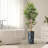 Artificial Tree in Contemporary Blue Stripe Patterned Planter Fake Bamboo Silk Tree-103685653