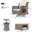 Mobilier de patio extérieur Mid-Century 5 pièces KK