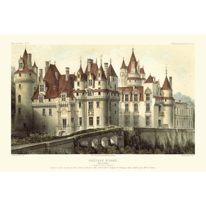 Petite French Chateaux VII by Victor Petit - Wrapped Canvas Print, 20cm H x 30cm W
