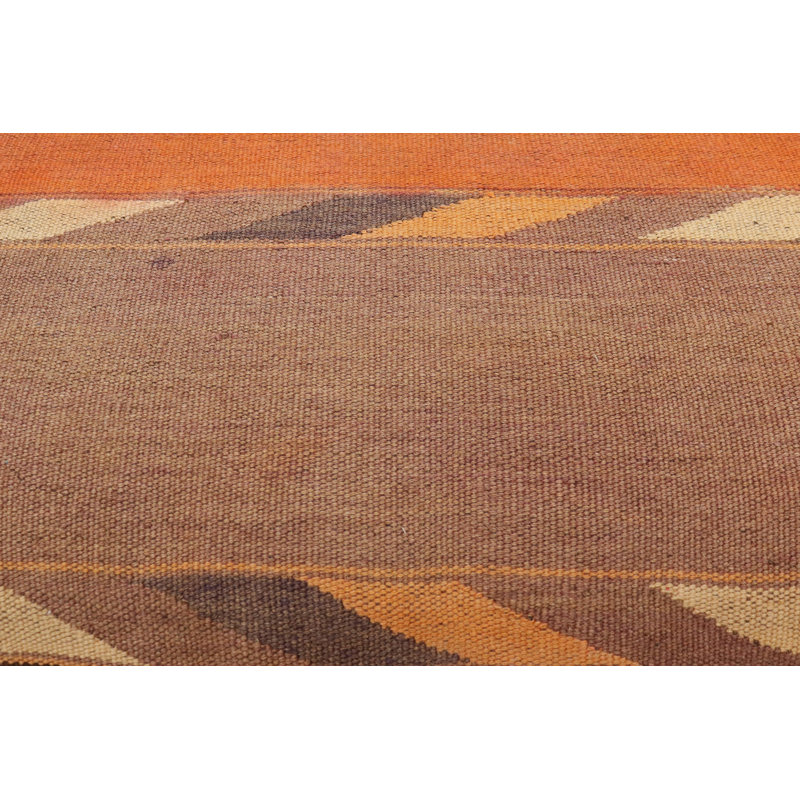 Banc de rangement rembourré avec tablettes, H 21 po x l 36 po x P 18 po, Rouille / mauve / beige géométrique