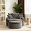 Fauteuil d'appoint surdimensionné rond 53,15 po avec repose-pieds et repose-pieds sans os-1743869655